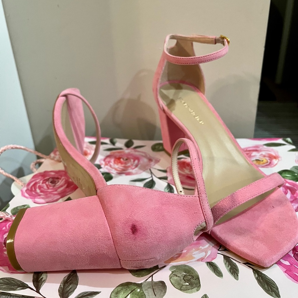 Used Stuart Weitzman Suede Block Heel - image 4